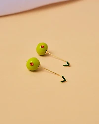 16K Plated Olive Earrings