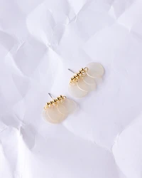 18K Plated Shell Discs Earrings