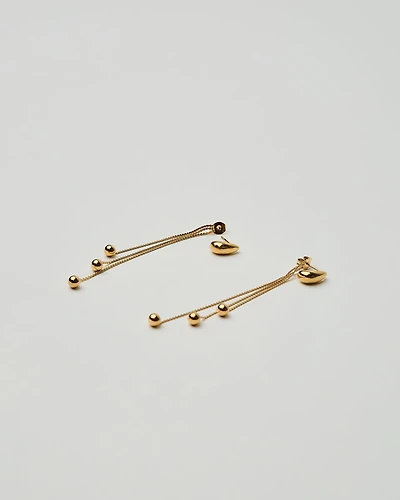 18K Plated Back Dangle Earrings