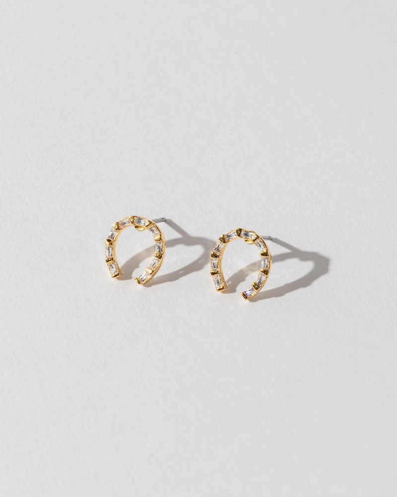 16K Plated Herradura Earrings