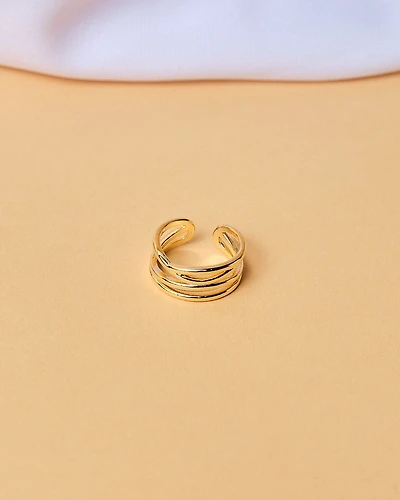 16K Plated Chaos Earcuff