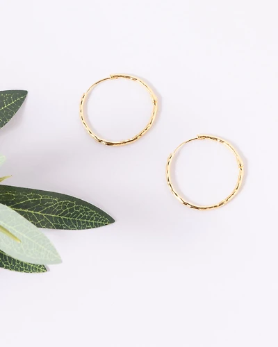 16K Plated Orgánico Hoops