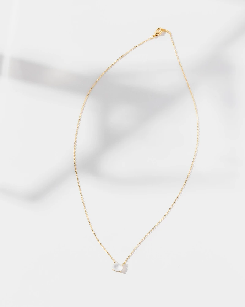 16K Plated Demure Necklace