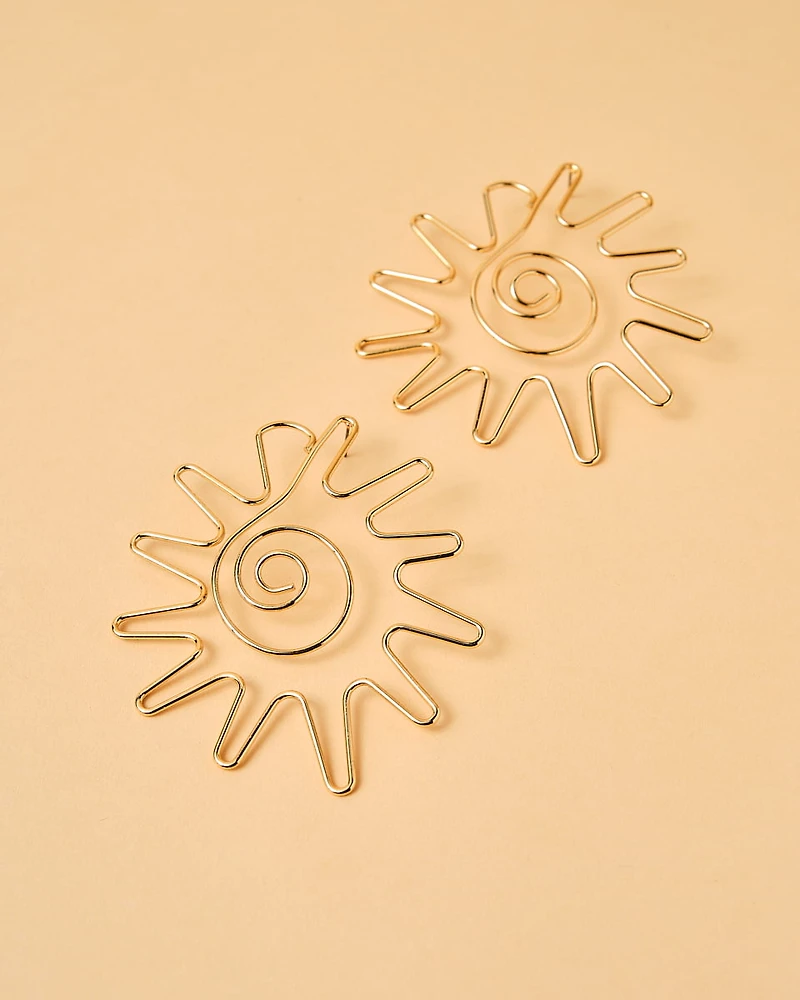 16K Plated Keith Earrings