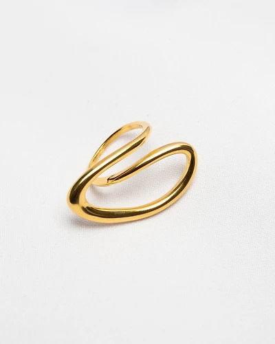 18K Plated Turbo Ring