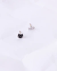 Cat & Fish Post Earrings