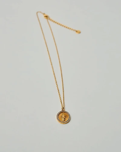 18K Plated Virgen Necklace