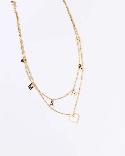 18K Plated Mama Love Necklace