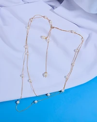 Double Lines Pearls Belt