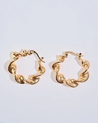 18K Plated Feel Hoops