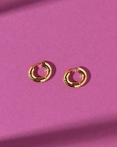 18K Plated Similar Hoops
