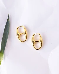 18K Plated G Link Earring