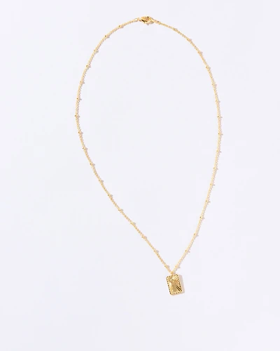 16K Plated Portrait Sol Necklace