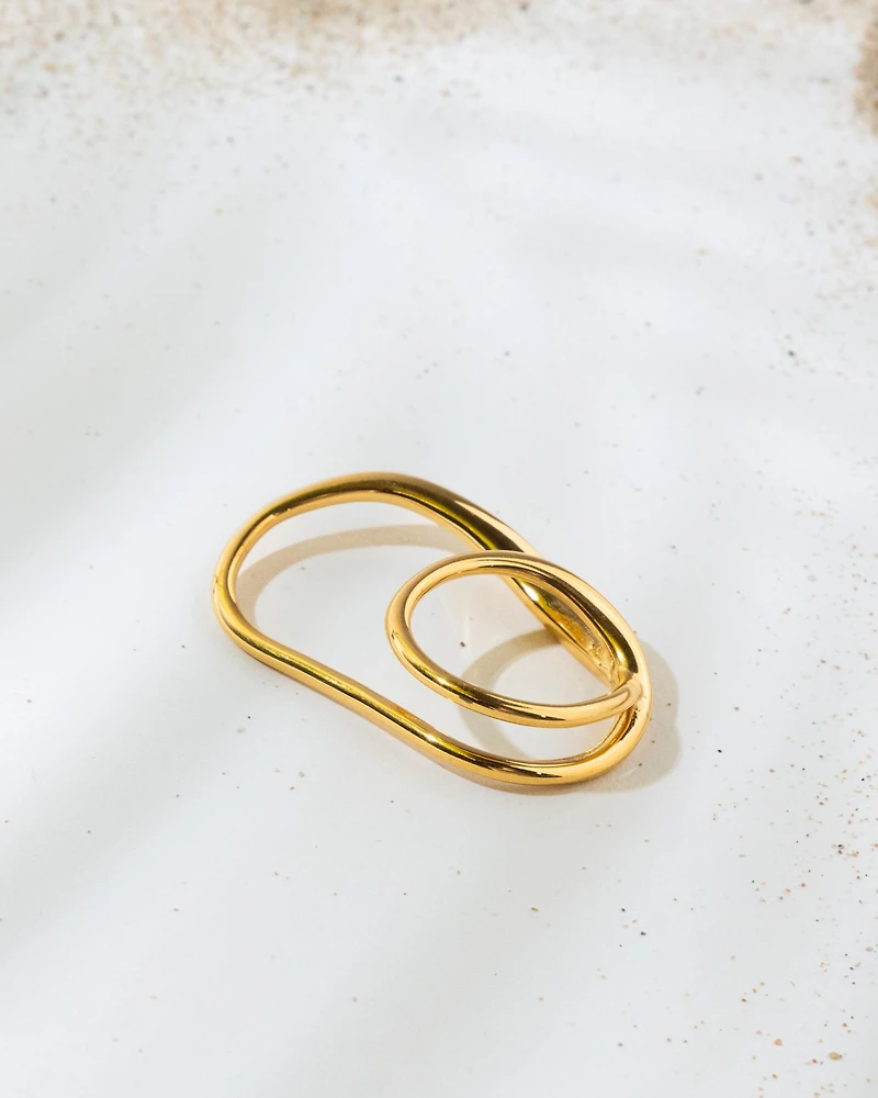 18K Plated Together Ring