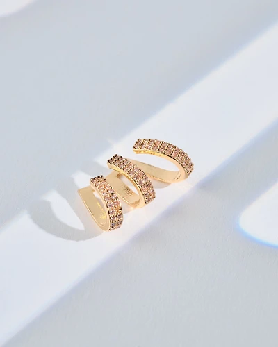 16K Plated Trio Earcuff