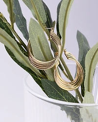 16K Plated Gatten Earrings