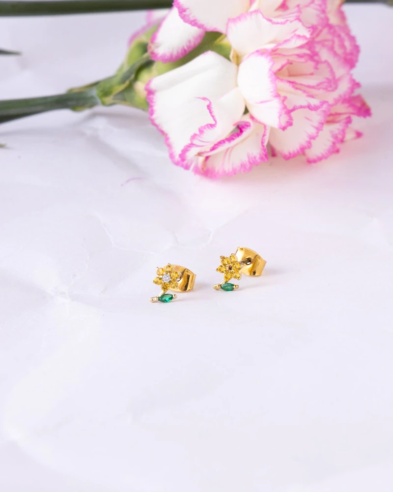 18K Plated Flora Earrings