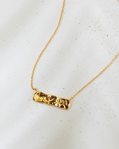 16K Plated Trio Imprint Necklace
