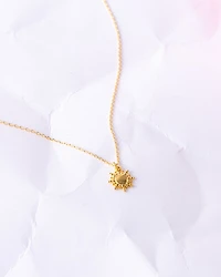 16K Plated Dots Sun Necklace