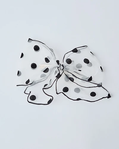 Polka Dot Bow Barrette