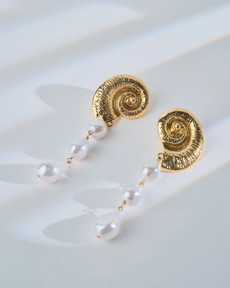 16K Plated Seabed Earrings