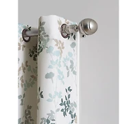 Mabel Floral Print Semi-Sheer Grommet Curtain Panel