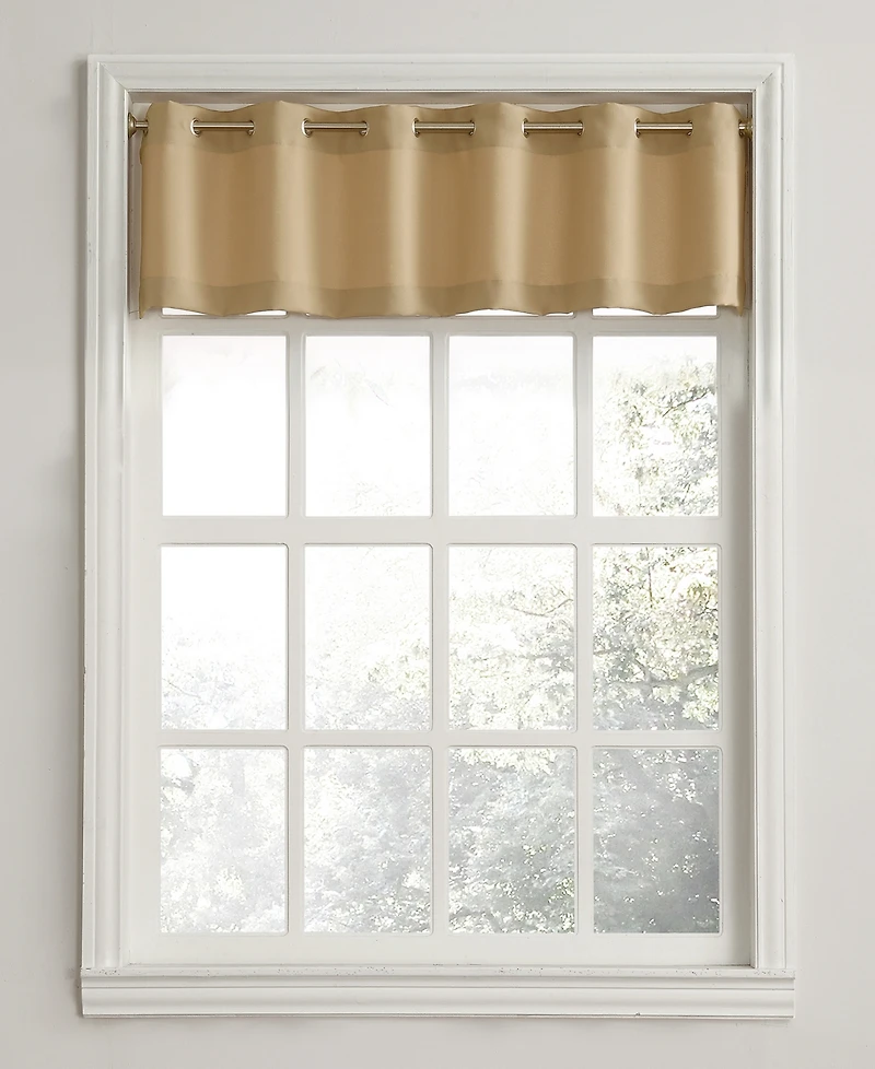 Montego Casual Textured Semi-Sheer Grommet Kitchen Curtain Valance