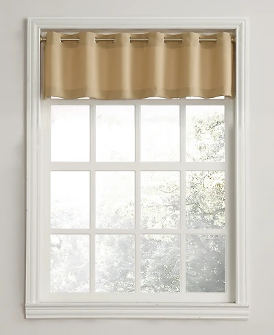 Montego Casual Textured Semi-Sheer Grommet Kitchen Curtain Valance