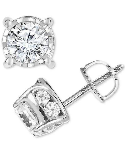 TruMiracle Diamond Spiral Stud Earrings (1-1/4 ct. t.w.) 14k Gold, Rose Gold or White