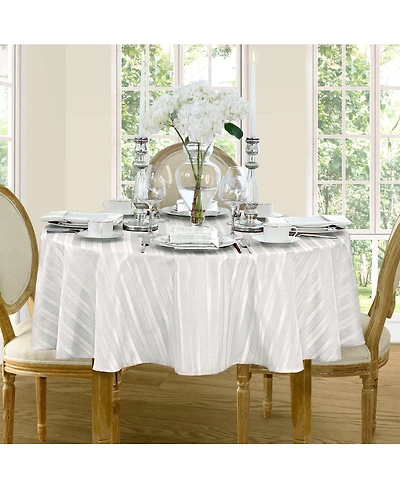 Elrene Denley Stripe Round Tablecloth, 70"