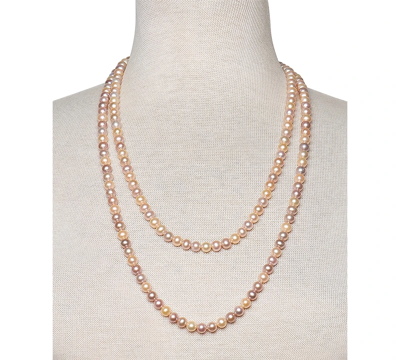 54 inch Belle de Mer Cultured Freshwater Pearl Strand Necklace (7-8mm)
