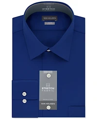 Van Heusen Men's Fitted Stretch Wrinkle Free Sateen Solid Dress Shirt