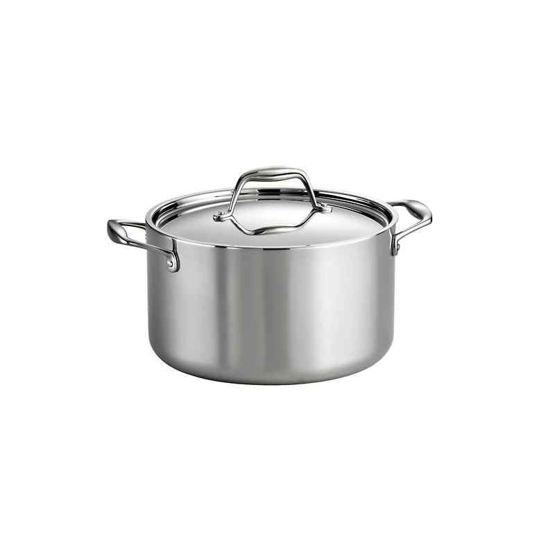 Tramontina Signature 6-Quart Tri-Ply Clad Stainless Steel Sauce Pot with Lid