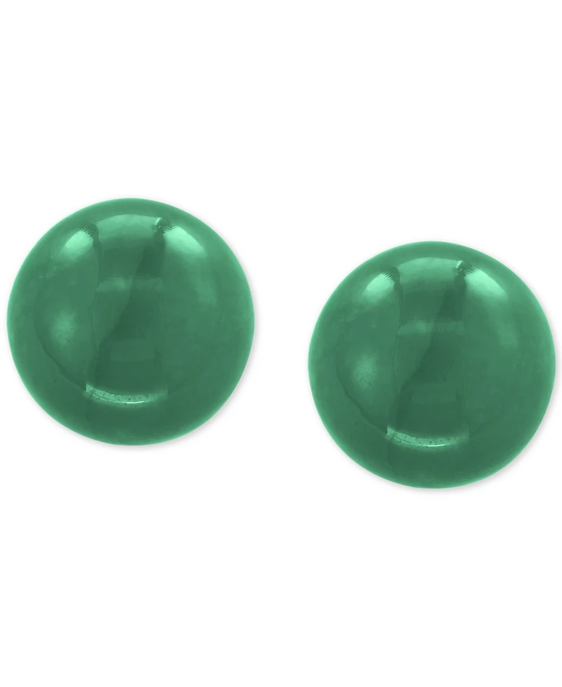Effy Dyed Green Jade (10mm) Stud Earrings in 14k Gold