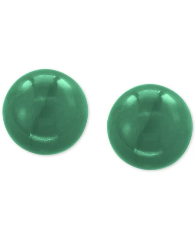 Effy Dyed Green Jade (10mm) Stud Earrings in 14k Gold