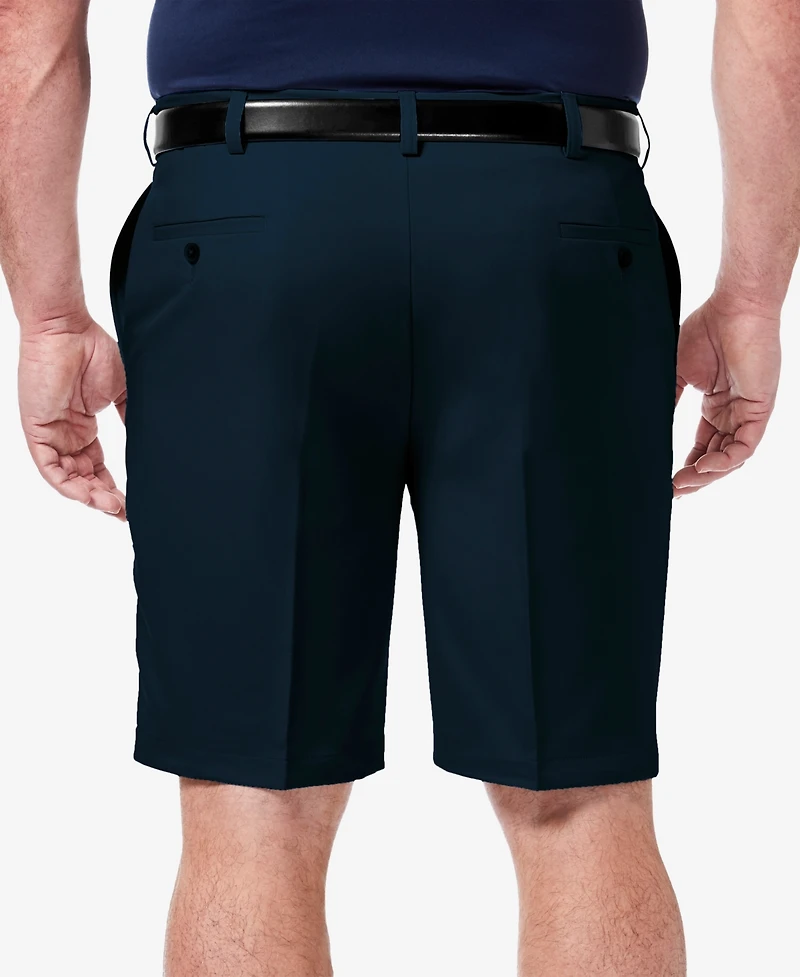 Haggar Men's Big & Tall Cool 18 Pro Classic-Fit Stretch Flat-Front 9.5" Shorts