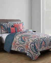Vcny Home Casa Real Reversible 5-Pc. Quilt Set, Full/Queen
