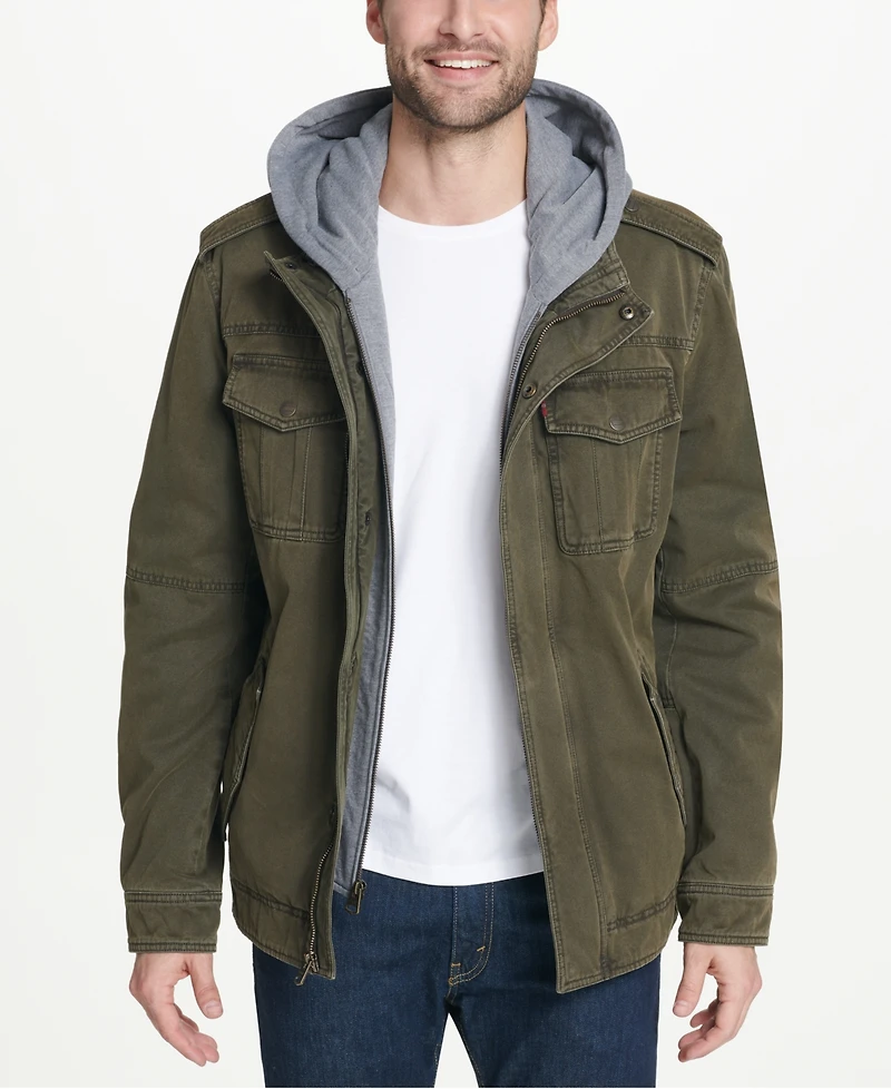 Levi's Men's Sherpa Lined Two Pocket Hooded Trucker Jacket