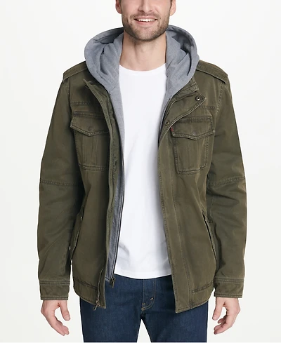 Levi's Men's Sherpa Lined Two Pocket Hooded Trucker Jacket