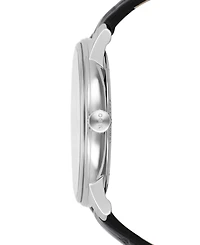 Mido Men's Swiss Automatic Baroncelli Iii Heritage Black Leather Strap Watch 39mm