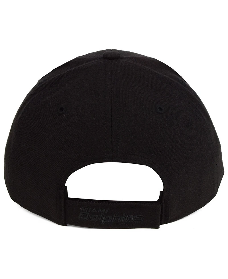 '47 Brand Miami Dolphins Black & Black Mvp Strapback Cap