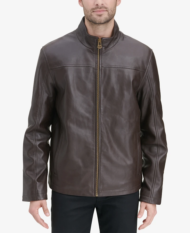 Cole Haan Men's Smooth Leather Jacket, Created for Macy's