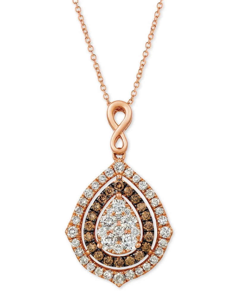 Le Vian Nude Diamonds & Chocolate Diamonds Fancy 18" Pendant Necklace (1-5/8 ct. t.w.) in 14k Rose, Yellow or White Gold