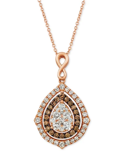 Le Vian Nude Diamonds & Chocolate Diamonds Fancy 18" Pendant Necklace (1-5/8 ct. t.w.) in 14k Rose, Yellow or White Gold