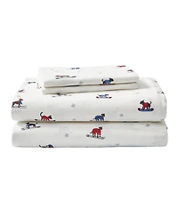 Eddie Bauer Printed Cotton Flannel 3-Pc. Sheet Set, Twin