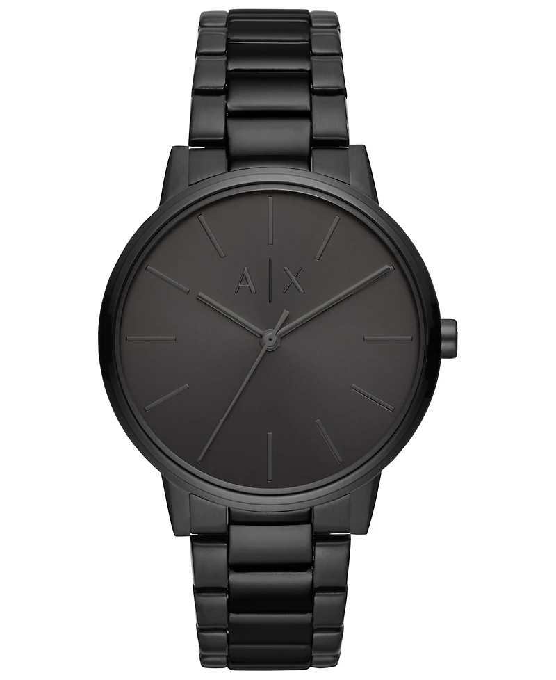 Men's Black Stainless Steel Bracelet Watch 42mm