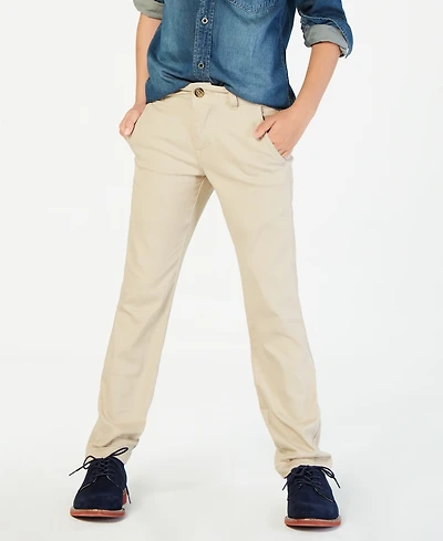 Tommy Hilfiger Big Boys Flat Front Stretch Chino Pant