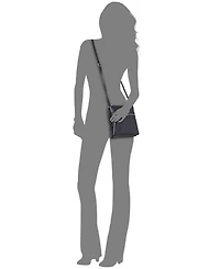 Giani Bernini Triple-Zip Pebble Leather Dasher Crossbody