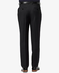 Haggar Men's Premium Comfort Stretch Classic-Fit Solid Pleated Dress Pants