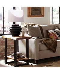 Alaterre Furniture Alpine Natural Live Edge Wood End Table